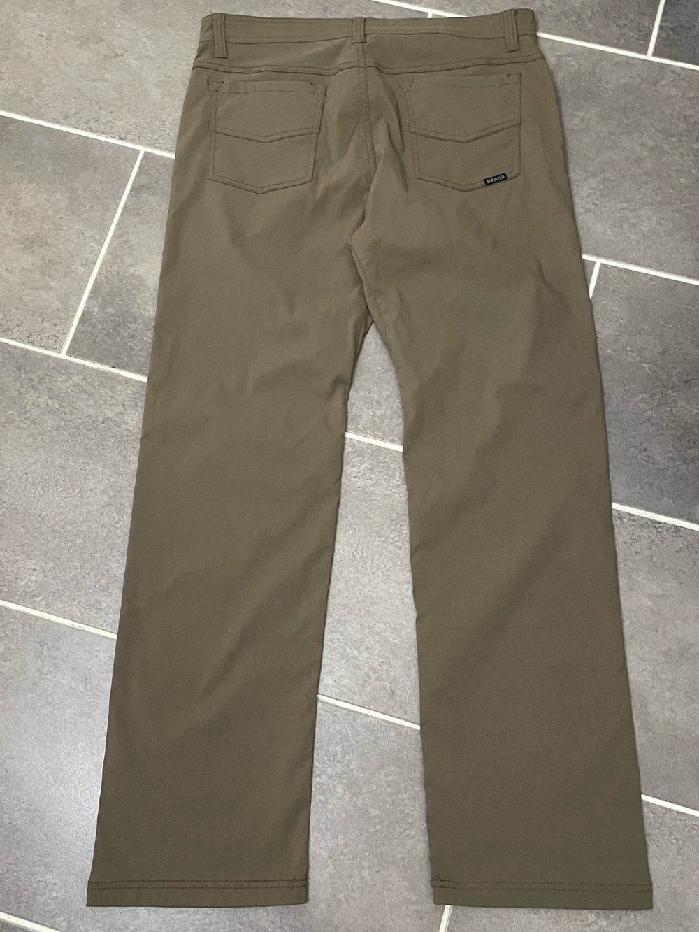 prAna Brion Slim Pant Khaki size 32X34 - Picture 3 of 9